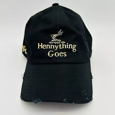 Hennessy Hat Cap Strap Back Black Cognac VSOP Beer Bar Drinking Distressed Mens • $10.88