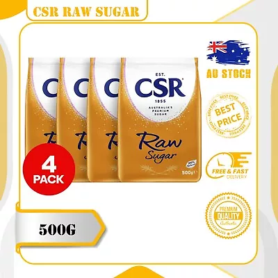 4 X CSR Raw Sugar 500g FREE SHIPPING AU • $7.85