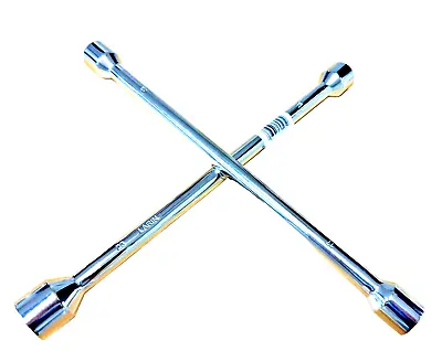 Lug Wrench 4 Way Universal Car Tire Changing Tool 14 Inch Cross Steel Wheel Nut • $16.99