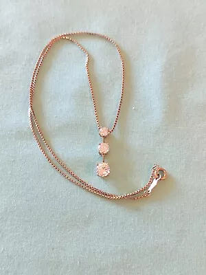 $25 • Buy Vintage Nadri CZ Necklace Gold Plate Station Pendant 