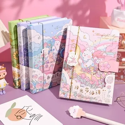 Paper Cute Healing Bunny Bear Notebook Student Learning Korean Stationery • $23.72