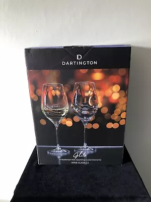 Dartington Wine Glasses-Glitz-Crystal Decoration-Never Used • £28