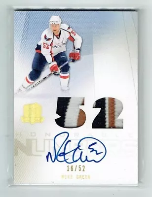 09-10 UD The Cup Honorable Numbers  Mike Green  /52  Dual Patches  Auto • $99.99