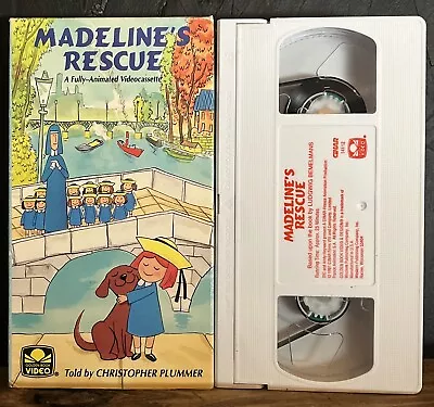 Madeline's Rescue VHS (1991) Videocassette ~ Christopher Plummer - Gold Book VHS • $12