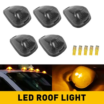 5PCS Smoke Lens Amber LEDs Cab Roof Marker Lights For 99-16 Ford F-250 F-350 NEW • $22.99