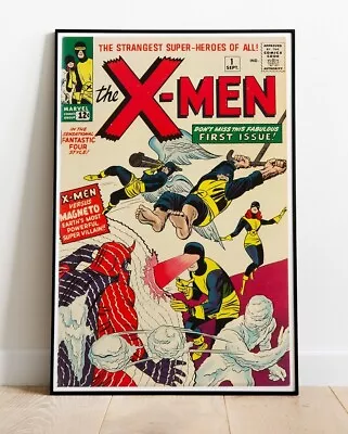 X-MEN MARVEL FIRST ISSUE COMIC COVER Huge Poster 36'' By 24'' (similar To A1 ) • £11.99