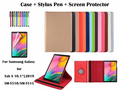  For Samsung Galaxy Tab A 10.1 [2019] T510 Rotate PU Leather Smart Case Cover  • $5.89