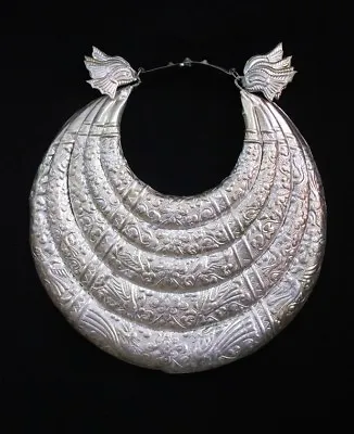 Tribe Exotic Decorative Hanging Chinese Handmade Miao Silver Necklace 1piece • $80