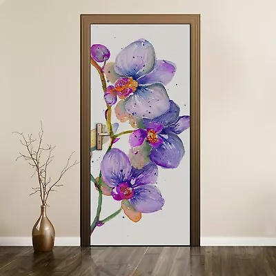 £43.95 • Buy Removable Door Sticker Mural Decal Wrap Painting Flower Branch Picture