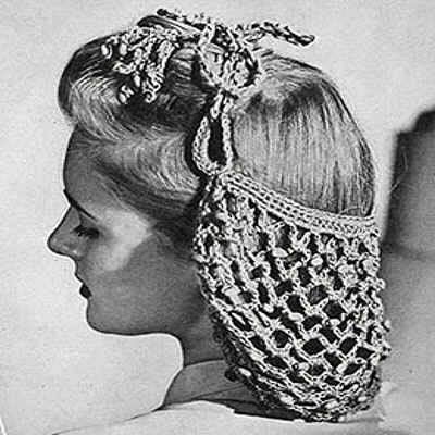£1.85 • Buy Crochet Pattern Ladies 1940s/WW2 Beaded Snood/Hair Net In Cotton Vintage