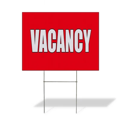 $53.99 • Buy Weatherproof Yard Sign Vacancy Promotion Business Red Lawn Garden