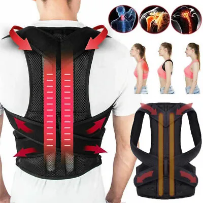 Adjustable Posture Corrector Low Back Support Shoulder Brace Belt For Men Women • $10.48
