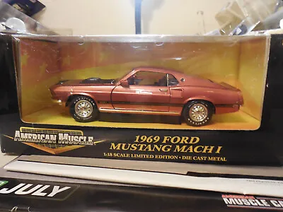 Ertl 1969 Ford Mustang Mach 1  1/18 Scale Diecast  American Muscle COPPER RARE • $99.95