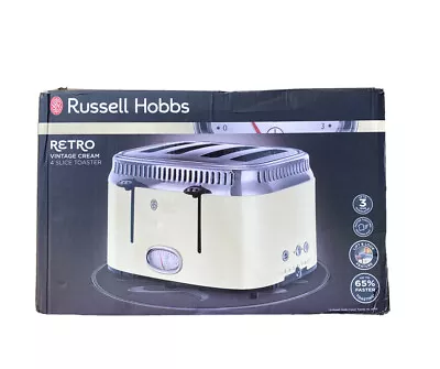 £35 • Buy Russell Hobbs 21692 Retro 4-Slice Toaster, Cream, Read Description
