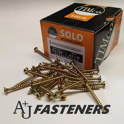 £2.96 • Buy 100 X TIMCO SOLO WOOD CHIPBOARD SCREWS - CHIPPY ZINC YELLOW COUNTERSUNK