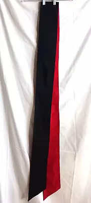 Von Lancelot Stole Scarf Red Black Cotton Costume Ceremony Neckwear 4.75  X 107  • $15