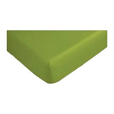 IKEA Dvala Fitted Cotton Bed Sheet UK Size - Single (90 X 190) - GREEN • £10.49