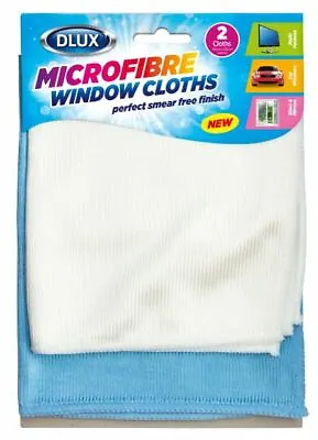 2 Microfibre Cloth For Glass Mirror Window Lenses Lcd Tv Laptops Phone Car Clean • £2.99