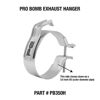 PRO Bomb Exhaust Hanger Clamp 3.5  89mm Use With Cherry Red Bomb Silencer PB350H • £10.95