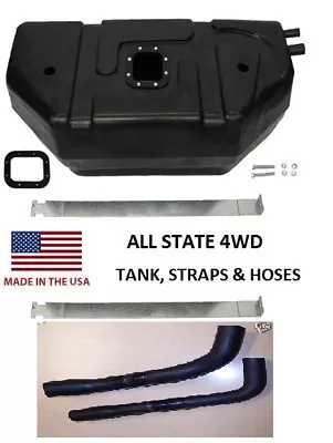 FITS Jeep YJ Wrangler 20 Gallon Poly Plastic Fuel Gas Tank With 2 Hoses 1987-95 • $429