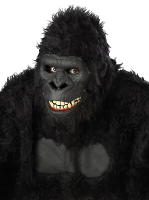 Goin' Ape Mask Ani-Motion Latex Gorilla Black Monkey Halloween Adult • $48.88