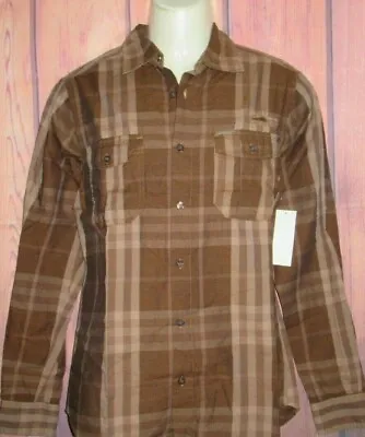 Mens Marc Ecko Long Sleeve Brown Plaid Shirt Size S • $19.90