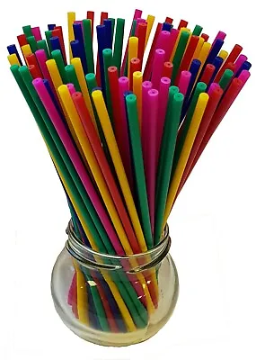 Coloured Plastic Lolly Sticks For Lollipops Cake And Ice Pops Kids Craft • £2.50