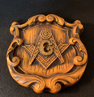 Masonic Wall Hanger Plaque Plaster Handmade • $12.99