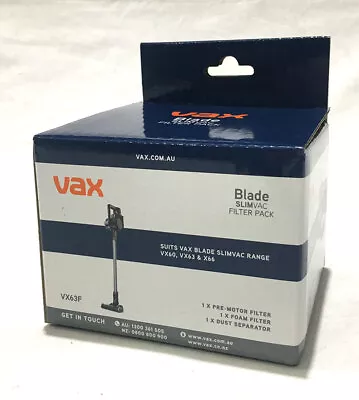 Vax Blade Slimvac VX60 VX63 And VX66 Vacuum Cleaner Filter Pack (VX63F) • $30