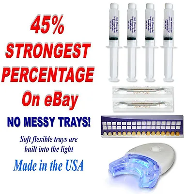 $9.99 • Buy 45% DENTAL PROFESSIONAL STRENGTH WHITE GEL TOOTH TEETH WHITENING KIT (1) Light 