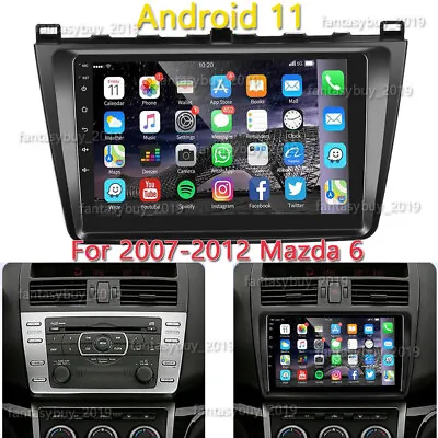 For 2007-2012 Mazda 6 Android 11 Car Radio FM WIFI Bluetooth GPS Navi Stereo • $129.86