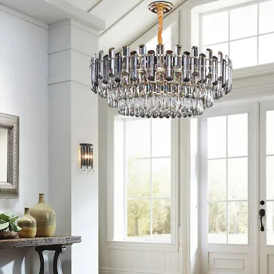 Modern K9 Crystal Chandelier Ceiling Fixtures Pendant Lights Living Room Bedroom • $195.95