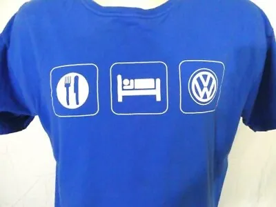 Volkswagen Blue XL T-Shirt Eat Sleep Volkswagen DriverGear Cotton • $40