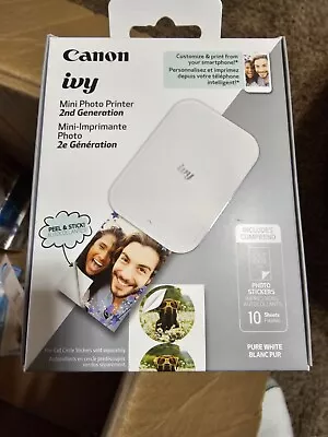 Canon IVY 2 Mini Photo Smartphone Printer Pure White New • $75