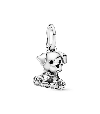 LABRADOR PUPPY DANGLE Sterling Silver Charm PANDORA ALE  S925 #798009EN16 G52 • $39