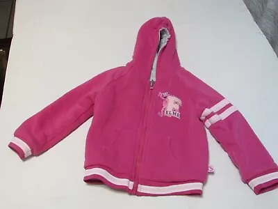 Girl's Sesame Street Elmo PINK / GRAY REVERSIBLE  Hooded Jacket (Size 5T) VGC • $5.99