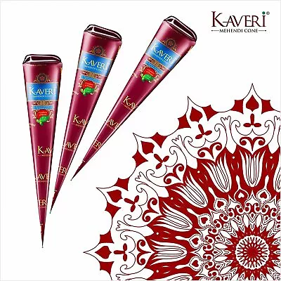 Kaveri Mehendi 100% Naatural Mehndi Cone Tattoo Body Art Free Shipping • $24.73