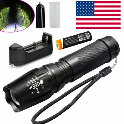 New Tactical Flashlight LED Military Zoom Torch Light USA • $12.99