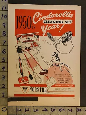 1950 Toy Ad Cinderella House Clean Keep Set Vacuum Maid Play Norstar Corp Nytg36 • $21.95