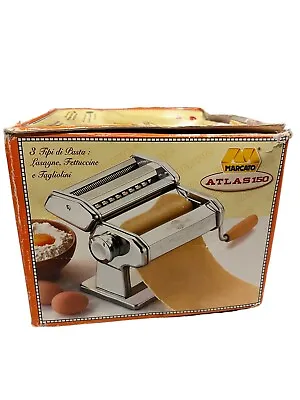 Marcato Atlas 150 Italian Pasta Maker New Open Box Chrome • $64