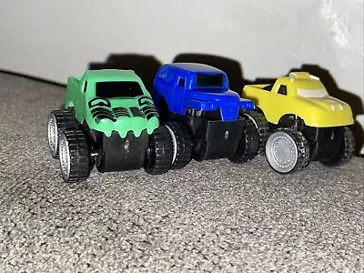 Greenbrier International LOT Of 4 Mini Monster Trucks Express Plastic • $6