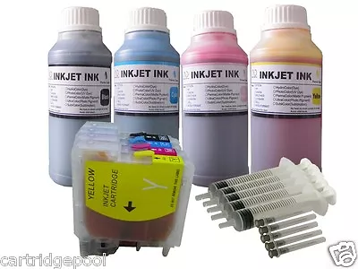 Refillable Cartridge For Brother LC61 MFC-5895CW 6490CW 6890CDW + ND® 4X250ML/S • $59.99