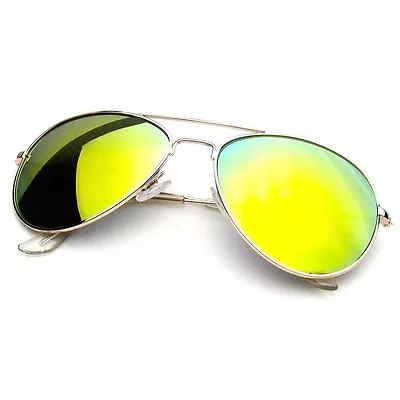 Teardrop Military Sunglasses Mirror Lens Mens Womens Retro Pilot Cop Sunglasses • $9.96