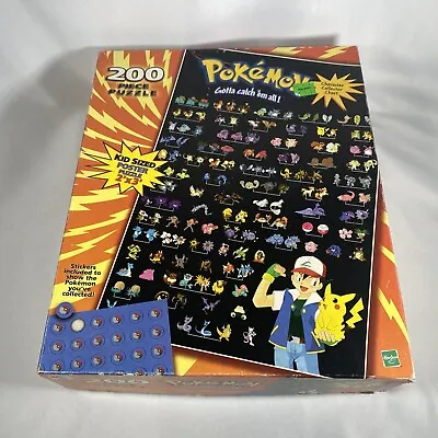 VINTAGE 1999 Hasbro Pokémon 200-Piece Character Chart Puzzle COMPLETE • $21.97