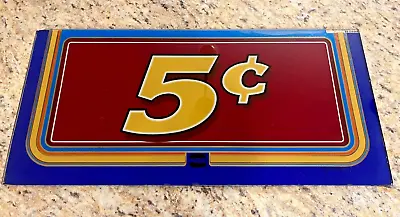 Vintage Igt 5 Cent Slot Machine Marquee Front Glass Panel 20.5 X 9.5 • $19.95