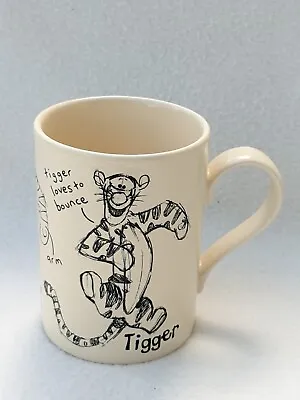 £12.99 • Buy DISNEY Tigger Cream Sketch Sketches Mug Vintage Tams Made In England