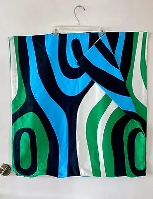 TWO Ikea Abstract Pillow Covers Green Blue Mod Modernist 27  X 28  • $39.99