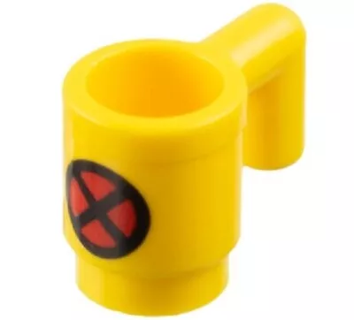 Lego New Yellow Minifig Utensil Cup With Black And Red X-Men Logo Food Mug 2-10 • $1.66