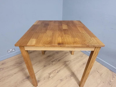 £110 • Buy Blonde Oak Butchers Block Style Square Kitchen Table Removable Legs