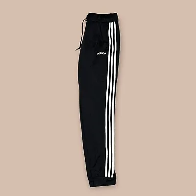 Womens Black Adidas Tracksuit Bottoms / Track Pants (Size 8-10) G36 • £8.99